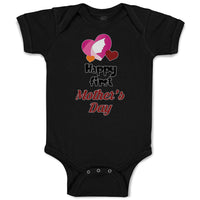 Baby Clothes Happy First Mother's Day Mommy Mom Style C Baby Bodysuits Cotton