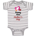 Baby Clothes Happy First Mother's Day Mommy Mom Style C Baby Bodysuits Cotton