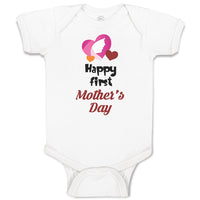 Baby Clothes Happy First Mother's Day Mommy Mom Style C Baby Bodysuits Cotton