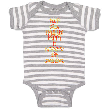 Baby Clothes Keep Calm I Put The Happy in Mother's Day Baby Bodysuits Cotton