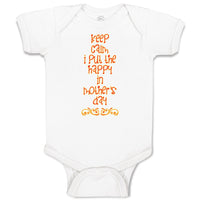 Baby Clothes Keep Calm I Put The Happy in Mother's Day Baby Bodysuits Cotton