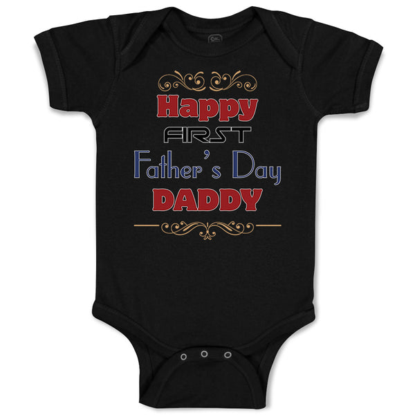 Baby Clothes Happy First Father's Day Dad Daddy Style E Baby Bodysuits Cotton