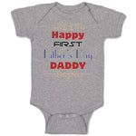 Baby Clothes Happy First Father's Day Dad Daddy Style E Baby Bodysuits Cotton