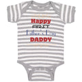 Baby Clothes Happy First Father's Day Dad Daddy Style E Baby Bodysuits Cotton