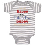 Baby Clothes Happy First Father's Day Dad Daddy Style E Baby Bodysuits Cotton