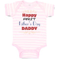 Baby Clothes Happy First Father's Day Dad Daddy Style E Baby Bodysuits Cotton