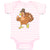 Baby Clothes Turkey Thanksgiving A Baby Bodysuits Boy & Girl Cotton