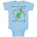Baby Clothes Christmas Xmas Dinosaurs Christmas Xmas Santa Baby Bodysuits Cotton