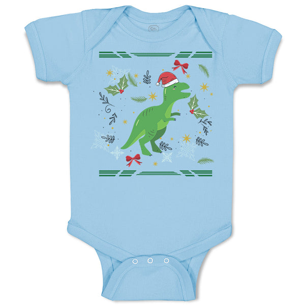 Baby Clothes Christmas Xmas Dinosaurs Christmas Xmas Santa Baby Bodysuits Cotton
