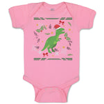 Baby Clothes Christmas Xmas Dinosaurs Christmas Xmas Santa Baby Bodysuits Cotton