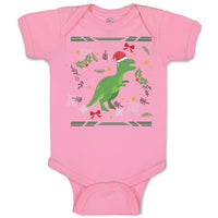 Baby Clothes Christmas Xmas Dinosaurs Christmas Xmas Santa Baby Bodysuits Cotton