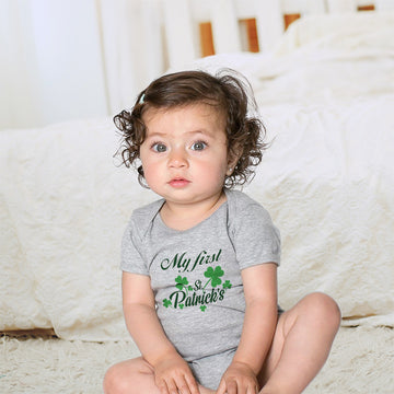 Baby Clothes My First Patrick's Day Irish Clover Baby Bodysuits Cotton