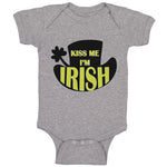 Baby Clothes Kiss Me I'M Irish St Patrick's Day Clover Baby Bodysuits Cotton