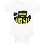 Baby Clothes Kiss Me I'M Irish St Patrick's Day Clover Baby Bodysuits Cotton