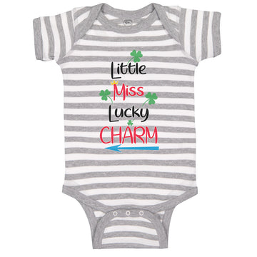 Baby Clothes Little Miss Lucky Charm St Patrick's Day Baby Bodysuits Cotton