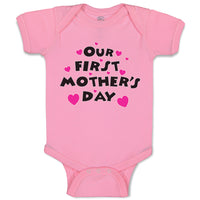 Baby Clothes Our First Mother's Day Baby Bodysuits Boy & Girl Cotton