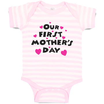 Baby Clothes Our First Mother's Day Baby Bodysuits Boy & Girl Cotton