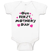 Baby Clothes Our First Mother's Day Baby Bodysuits Boy & Girl Cotton