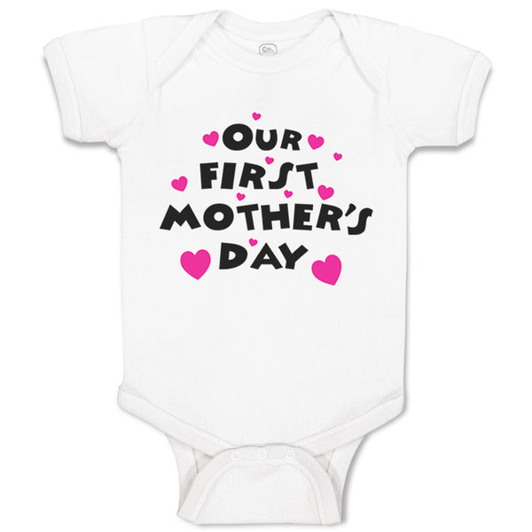 Baby Clothes Our First Mother's Day Baby Bodysuits Boy & Girl Cotton