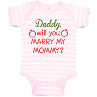 Baby Clothes Daddy Will You Marry My Mommy Baby Bodysuits Boy & Girl Cotton