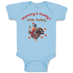 Baby Clothes Mommy and Daddy's Little Turkey Thanksgiving Baby Bodysuits Cotton