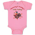 Baby Clothes Mommy and Daddy's Little Turkey Thanksgiving Baby Bodysuits Cotton