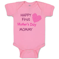 Baby Clothes Happy First Mother's Day Mommy Mom Style B Baby Bodysuits Cotton