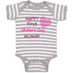 Baby Clothes Happy First Mother's Day Mommy Mom Style B Baby Bodysuits Cotton