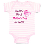 Baby Clothes Happy First Mother's Day Mommy Mom Style B Baby Bodysuits Cotton