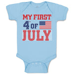 Baby Clothes My First 4Th of July Independence Baby Bodysuits Boy & Girl Cotton