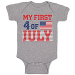 Baby Clothes My First 4Th of July Independence Baby Bodysuits Boy & Girl Cotton