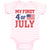 Baby Clothes My First 4Th of July Independence Baby Bodysuits Boy & Girl Cotton