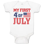 Baby Clothes My First 4Th of July Independence Baby Bodysuits Boy & Girl Cotton