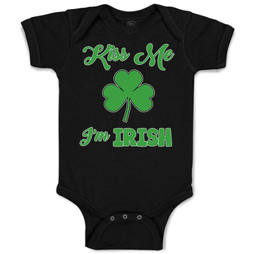 Baby Clothes Kiss Me I'M Irish St Patrick's Day Baby Bodysuits Boy & Girl Cotton