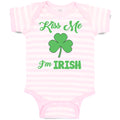 Baby Clothes Kiss Me I'M Irish St Patrick's Day Baby Bodysuits Boy & Girl Cotton