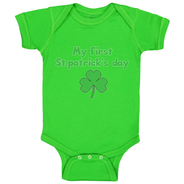 Baby Clothes My First Patrick's Day Clover Irish Baby Bodysuits Cotton