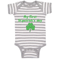Baby Clothes My First Patrick's Day Clover Irish Baby Bodysuits Cotton