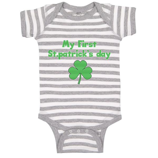 Baby Clothes My First Patrick's Day Clover Irish Baby Bodysuits Cotton