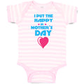 Baby Clothes I Put The Happy in Mother's Day Baby Bodysuits Boy & Girl Cotton