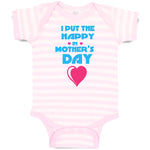 Baby Clothes I Put The Happy in Mother's Day Baby Bodysuits Boy & Girl Cotton