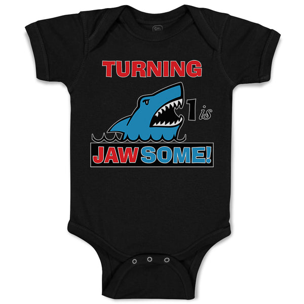 Baby Clothes Turning 1 1 Jawsome 1 Year Old First Birthday Shark Baby Bodysuits