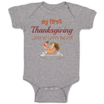 Baby Clothes My First Thanksgiving Feed Me Turkey and Pie Baby Bodysuits Cotton