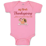 Baby Clothes My First Thanksgiving Feed Me Turkey and Pie Baby Bodysuits Cotton