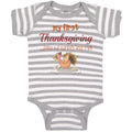 Baby Clothes My First Thanksgiving Feed Me Turkey and Pie Baby Bodysuits Cotton