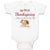 Baby Clothes My First Thanksgiving Feed Me Turkey and Pie Baby Bodysuits Cotton