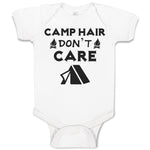 Camp Hair Don'T Care and Black Tent with Fire Burning