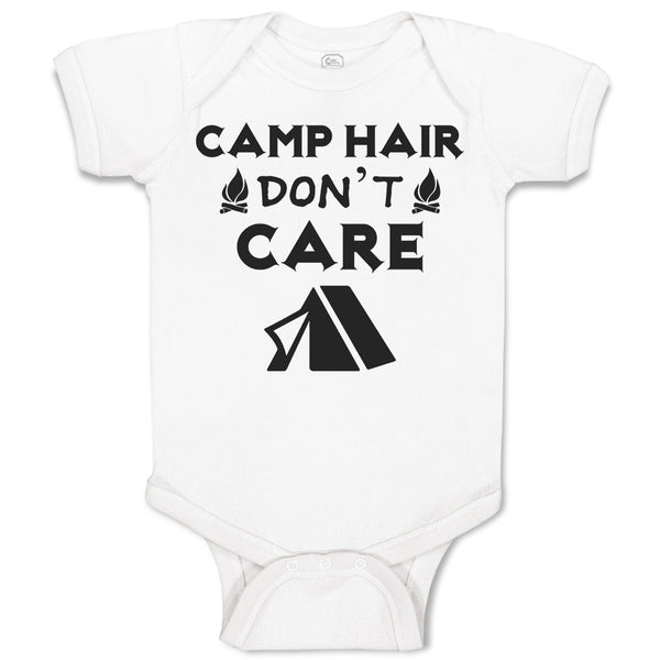 Camp Hair Don'T Care and Black Tent with Fire Burning