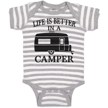Baby Clothes Life Is Better in A Camping and An Outdoor Adventure Baby Bodysuits