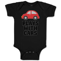 Baby Clothes Plays with Cars An Red Cute Little Kid's Toy Car Baby Bodysuits