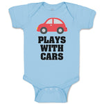 Baby Clothes Plays with Cars An Red Cute Little Kid's Toy Car Baby Bodysuits